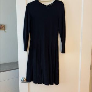 J. Crew Classic Black Long Sleeve Dress